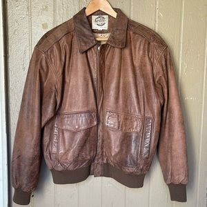 Global Identity G-III vintage leather bomber jacket